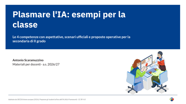 Copertina della presentazione Plasmare l'IA: esempi per la classe