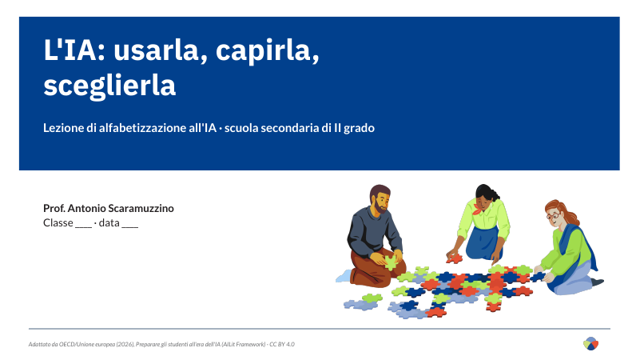 Copertina della presentazione per studenti